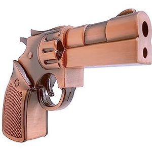 WooTeck 128GB Metalen Revolver Gun Nieuwigheid USB Flash Drive (koper)