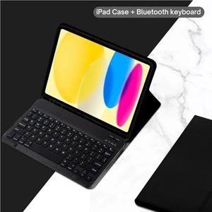 Geschikt for iPad 10e generatie 2022 10,9 inch hoes met toetsenbord, afneembaar draadloos Bluetooth-toetsenbord + tablethoes Geschikt for iPad 10e generatie(Multidiag pro BT,English keyboard)
