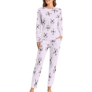 Leuke Baby Axolotl Zachte Womens Pyjama Lange Mouw Warm Fit Pyjama Loungewear Sets met Zakken XS