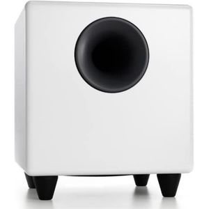 Audioengine S8 Actieve Subwooferluidspreker - 250W 8-inch subwoofer voor thuisgebruik met ingebouwde versterker en dubbele audio-ingangen voor thuisluidsprekersystemen (Wit)