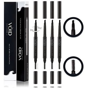 VOID Homme Baard Pen (Lichtbruin, Set van 4) Baardvulpen voor volle Baarden, Baardpen voor Heren, Baardvulpotlood Baardvulpen voor Baardvulling, Waterdicht Baardpotlood, Mens Beard Pen, Beard Pencil