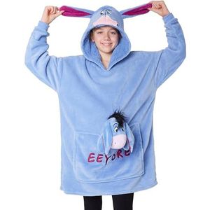 Disney Stitch Fleece Hoodie Deken met Pluche voor Kinderen, Tieners, Eeyore, Angel, Minnie Mouse, Oversized Hoodie voor kinderen, One Size