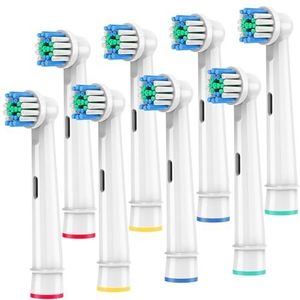 Vervangende tandenborstelkoppen Compatibel met Oral-B Braun, 8 Pack Professionele Elektrische Borstelkoppen voor Oral B Vervangende Koppen Refill Pro 500/1000/1500/3000/3757/5000/7000/7500/8000