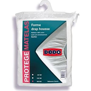 DODO | Matrasbeschermer, absorberend, Molton, katoen, 160 x 200 cm, voor tweepersoonsbed, kwarts, zacht en comfortabel, machinewasbaar 95 °C