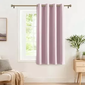 Blush roze linnen mix verduisterende gordijnen 213 cm lengte
