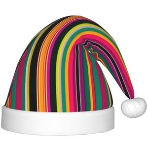 SSIMOO Regenboog Gekleurde Gestreepte Heerlijke Kinderen Pluche Kerstmis-Vakantie Decoratieve Hoed Voor Partijen, Feestelijk Plezier, En Meer