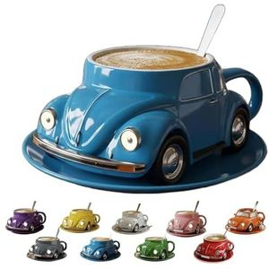 ZQXYXFUS Kevervormige koffiemok, handgemaakte keramische kevervormige koffiemokken, nieuwigheid theekop thuiskantoor decoratie, autovormige koffiemok voor autofans, creatieve geschenken voor