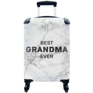MuchoWow® Koffer - Spreuken - Oma - Quotes - Best grandma ever - Past binnen 55x40x20 cm en 55x35x25 cm - Handbagage - Trolley - Fotokoffer - Cabin Size - Print