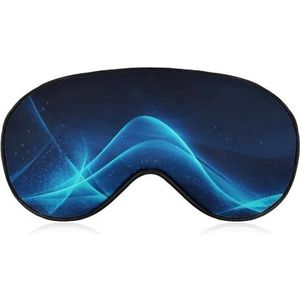 Subtiel blauw kleurverloop slaapmasker zacht comfortabel oogmasker met verstelbare riem oogbedekking oogschaduw voor mannen vrouwen werk reizen