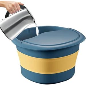 Opvouwbare voetenbak,Thermische isolatie Opklapbaar voetenbad met massagepunten | Gebarsten voetenproducten voor het wassen van kleding, voetenbad, handdoeken wassen, opslag van toiletartikelen Skuda