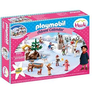 Playmobil Adventskalender 70260 Heidi's Winterwereld, voor Kinderen vanaf 4 Jaar, 68-delig