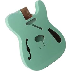 DIY elektrische gitaar Body Groene Elektrische Gitaar Body Elzenhout Met Semi-holle ""f"" Gat