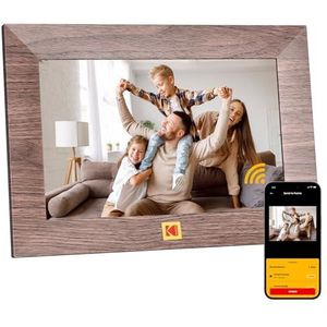 KODAK WiFi, digitale fotolijst met 8 inch touchscreen, digitale fotolijst met 32 GB interne opslag, 1280 x 800 HD touchscreen, elektronische fotolijst, automatisch roteren, foto's en video's delen