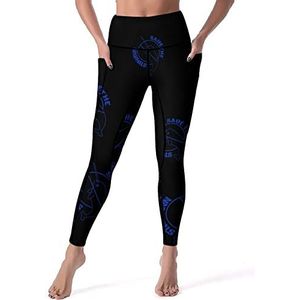 Save The Narwhals Unicorn yogabroek voor dames, hoge taille, buikcontrole, workout, hardlopen, leggings, 2XL