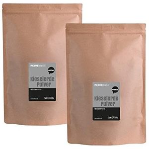 Wohltuer - Kiezelaardepoeder - 2 x 500 g - Levensmiddelenkwaliteit - Natuurlijke Kiezelgoer als Voedingssupplement