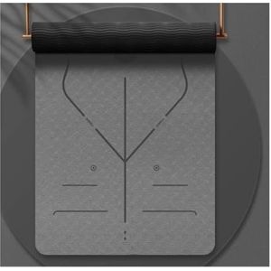 Yogamat tweekleurig Positielijn antislip fitnessmat mannelijk verbreding verdikking eenvoudige hoogwaardige slijtvaste sportmat (Kleur : C2, Size : 183x61x0.8cm)