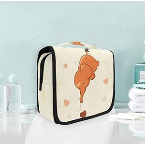 Hangende opvouwbare toilettas schattige olifant make-up reisorganizer tassen tas voor vrouwen meisjes badkamer