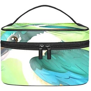 Vogel make-up organizer tas, reismake-up tas organizer case draagbare cosmetische tas voor vrouwen en meisjes toiletartikelen, Meerkleurig, 22.5x15x13.8cm/8.9x5.9x5.4in