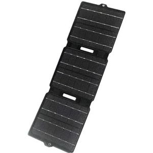 Zonnelader, draagbaar zonnepaneel for kamperen, draadloze oplader for mobiele telefoons (Color : Dual usb-black)