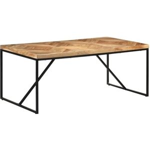 Prolenta Premium - Eettafel van massief acaciahout en handvat, 180 x 90 x 76 cm