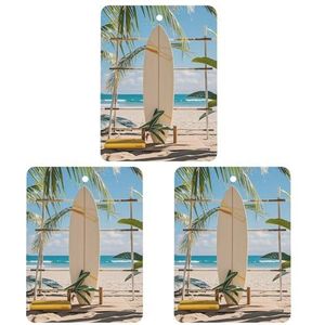 Auto luchtverfrissers 3 stuks hangende luchtverfrisser surfplank op houten auto aromatherapie tabletten kledingkast hanger geurkaarten voor achteruitkijkspiegel slaapkamer auto interieur decor