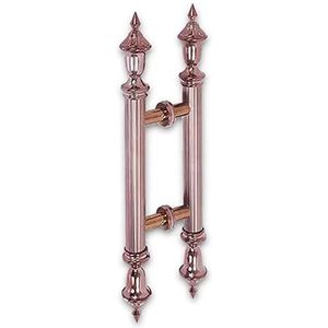 Barn Door Push Pull Door Handle Pull Bar European Style, Stainless Steel Handle Parts Replacement, Luxury French Main Kitchen Door Pulls, Easy Installation(Red Copper,120cm/47 1/4"" Length)