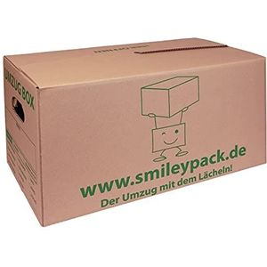 smiley pack Verhuisdozen, sets van tussen 5 en 240 stuks, 621 x 301 x 331 mm, tot 40 kg belastbaar, professionele boxen, stevig, groot, golfkarton, 30 stuks