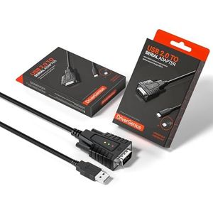 DriverGenius SerialEdgeX-Serie | USB naar RS232 Seriële Converter met 3 x LED | Ideaal voor Embedded Ontwikkelaars & Starters | Geschikt voor Windows 11 & macOS 15【USB232A-B-A, 2 Stuks/Verpakking】