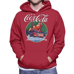 Coca Cola Holidays Are Coming Truck Men's Hooded Sweatshirt - rood - X-Large