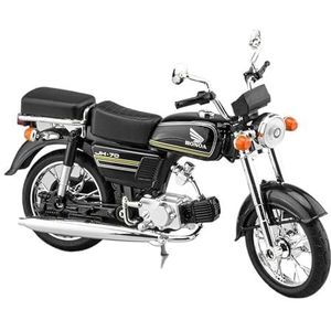For 1/12 Simulatie JH70 Retro Motorfiets Model Legering Vintage Motorfiets Nostalgische Collectie Ornamenten(Black)