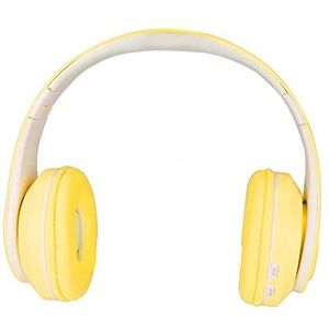 Bluetooth-headset, Ruisonderdrukking Draadloze Gaming-headset Opvouwbare Over-ear Bluetooth-koptelefoon met RGB-verlichting voor Kinderen, Volwassenen, Meisjes, Jongens(Geel)