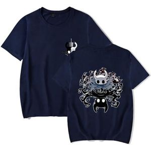 Hollow Knight Tee Jongens Meisjes Mode Gaming T-shirts Unisex Mannen Vrouwen Cool Korte Mouw Shirts Casual Streetwear, Blauw, 4XL