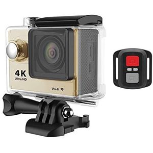 Actiecamera, Origineel 2 0mp Wifi Action Camera, Outdoor 1080P 60FPS 2.0 ""Ultra HD 4K, Mini-helmcamera, waterdichte sportcamera(Gold)