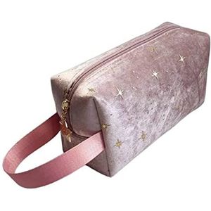 DieffematicHZB make-up tas Female Handbag Solid Color Velvet Small Portable Storage Bag Large Capacity Velvet Cloth Travel Cosmetic Bag