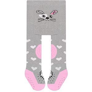 L&K-II 2769 Kruipmaillot voor baby's, meisjes en jongens, panty met ABS-zool, antislip, noppen, stippen, dier, hart, motief 2769, 2769E-1-serie, 80/86 cm