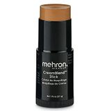 Mehron Make-up CreamBlend Stick | Gezichtsbeschildering, lichaamsbeschildering en foundation make-up | Lichaamsverf stift (Medium Dark 1)