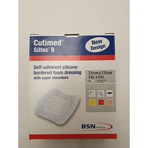 Cutimed - Siltec B - Zelfklevend Verband - 7,5cm x 7,5cm - 10 Stuks