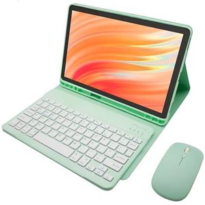 Toetsenbordhoes voor Amazon Kindle Fire HD 10 & 10 Plus (13e/11e generatie, 2023/2021), afneembaar Bluetooth-toetsenbord, potloodhouder, groen