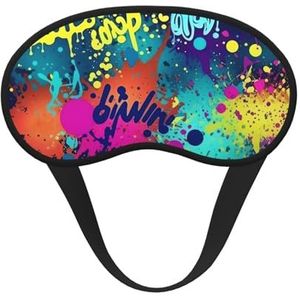 Kleurrijk spuitpatroon slaapmasker zacht comfortabel oogmasker met verstelbare riem verduistering oogslaap schaduw cover voor vrouwen meisjes mannen reizen yoga dutje ploegendienst werk