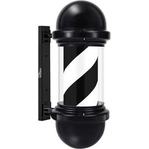 WDZD 40 cm Mini Zwarte Kapperspaal Barber Pole