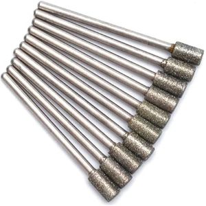 Nagel Boren Set voor Manicure, Diamant elektrische nagelboortjes for manicure en pedicure, 10 stuks, veelkleurig(T26-52)