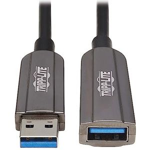 Tripp Lite USB-A 3.2 actieve glasvezel verlengkabel (M/F), 5 Gbit/s, PVC-mantel, CL3-classificatie, wandmontage, 20 meter garantie (U330F-20M-G1)