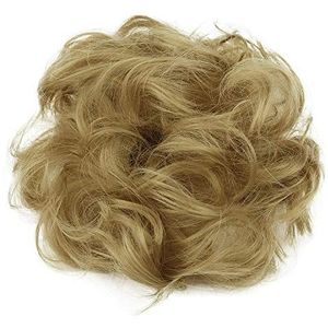 CAISHA Haarstukje Haarwokkel Opgestoken Bruids Kapsel Volumineus Gekruld Knoet Blond G29A
