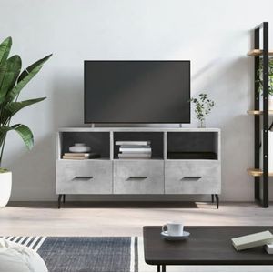 AUUIJKJF Entertainmentcentra & TV-standaards TV-meubel Beton Grijs 102x36x50 cm Engineered Houten Meubels