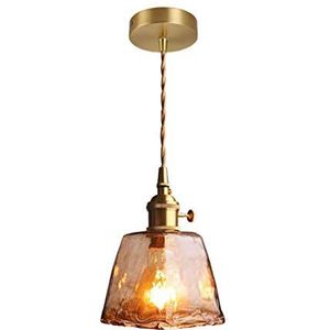 ACHNC LED-hanglamp, moderne gouden eetkamer kroonluchter met bolvorm lampenkap van glas, E27 verguld, slaapkamer hanglamp nachtkastje, hanglamp (nee gloeilamp)