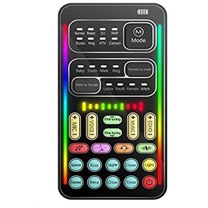 geluidsconsole, Professionele audiomixer, live-geluidskaart, externe USB-headsetmicrofoon, live-uitzendingsgeluidskaart for mobiele telefoon, computer en pc