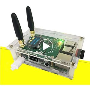 Opgewaardeerd Duplex DMR Hotspot WLAN Ethernet-poort Gemonteerd Radio Station WiFi Digitale Voice Modem Ondersteuning DMR Dstar YSF P25 Fusion Antenne Raspbery P Model 2B Twee Kleuren OLED 2 TimeSlots