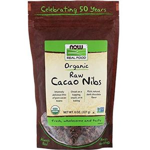 Now Organic Raw Cacao Nibs 8 oz