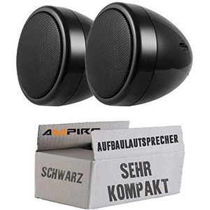 AMPIRE Premium opbouwluidspreker, 7 cm, zwart - QX75-BLK