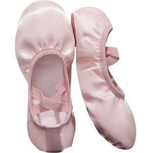 Balletschoenen voor meisjes en vrouwen, dansschoen, professioneel niveau, satijnen balletschoenen, pointe-schoenen, oefenslipper voor dansen, zachte zool gymnastiek, roze, 36 EU